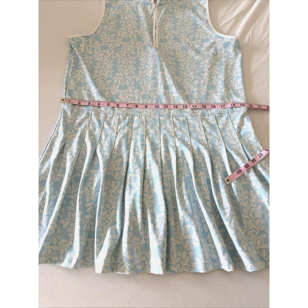 Sigrid Olsen Golf Dress 1/4 Zip Athletic Sz XL Lt Blue White Tenniscore Preppy - Picture 8 of 10